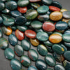 Green and red bloodstone beads.