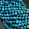 Blue apatite beads.