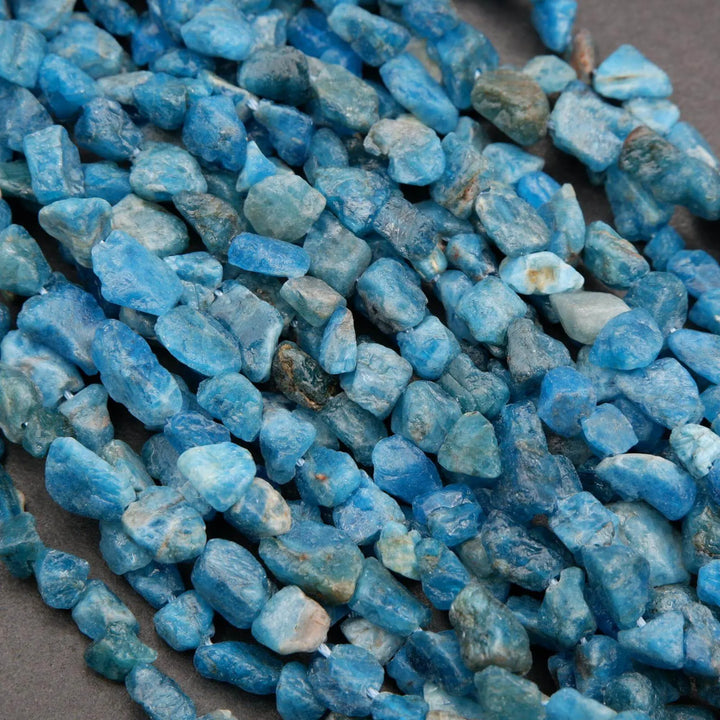 Blue Apatite · Rough Raw · Nugget · 6.5mm, Tejas Beads, Beads