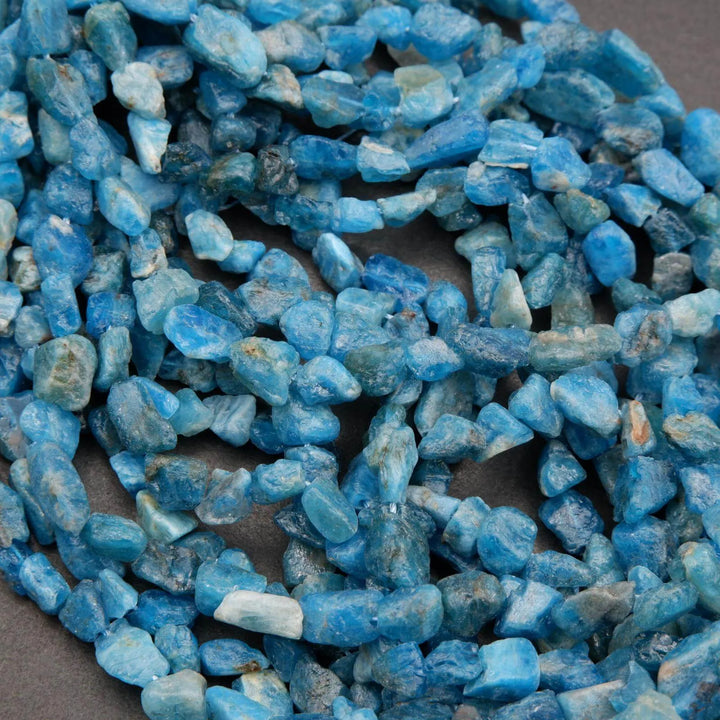 Blue Apatite · Rough Raw · Nugget · 6.5mm, Tejas Beads, Beads