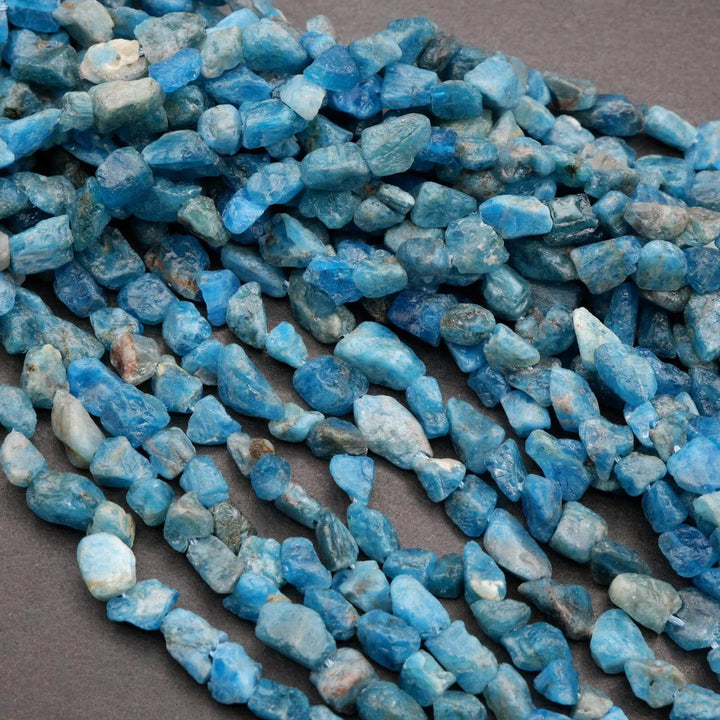 Blue Apatite · Rough Raw · Nugget · 6.5mm, Tejas Beads, Beads