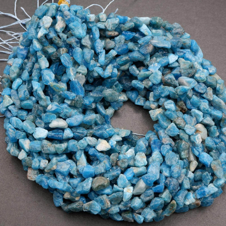 Blue Apatite · Rough Raw · Nugget · 6.5mm, Tejas Beads, Beads