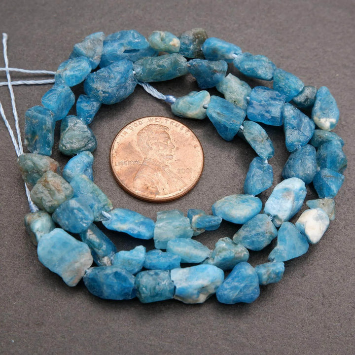 Blue Apatite · Rough Raw · Nugget · 6.5mm, Tejas Beads, Beads