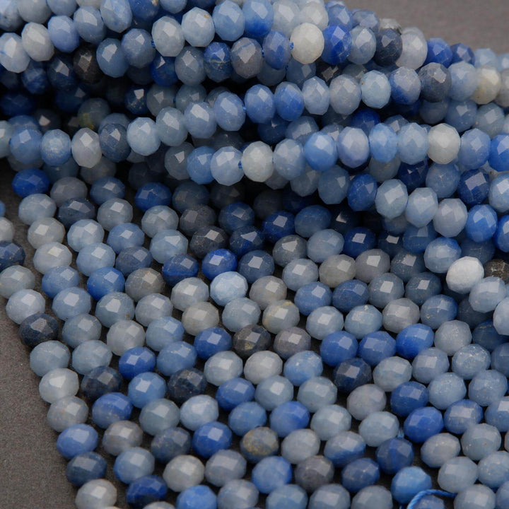 Blue Aventurine · Faceted · Rondelle · 4x6mm, Tejas Beads, Beads