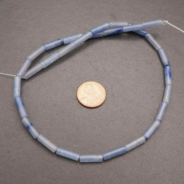 Blue Aventurine · Smooth · Tube · 4mm, Tejas Beads, Beads