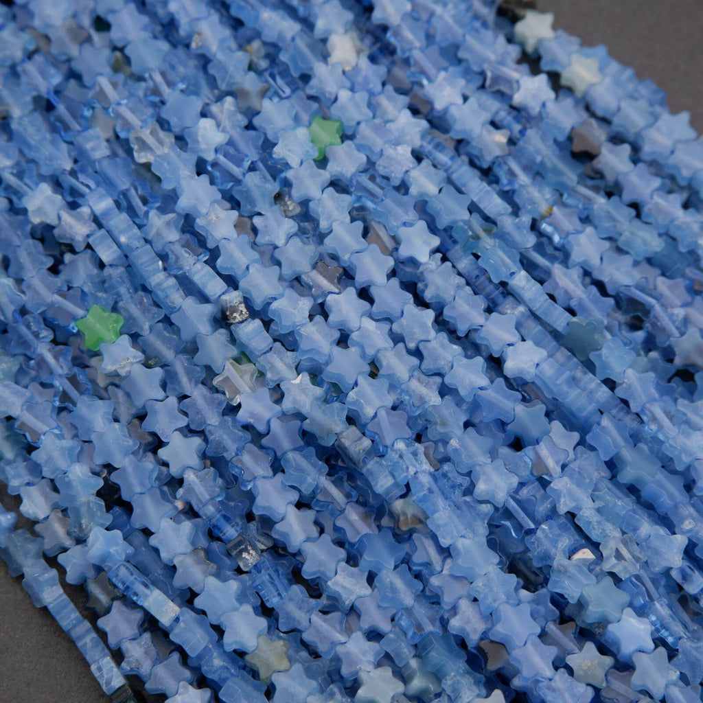 Blue star shape beads.