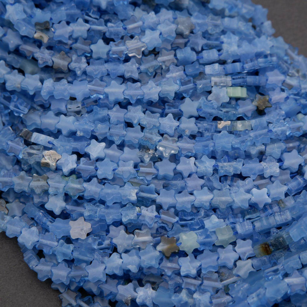 Blue star shape beads.
