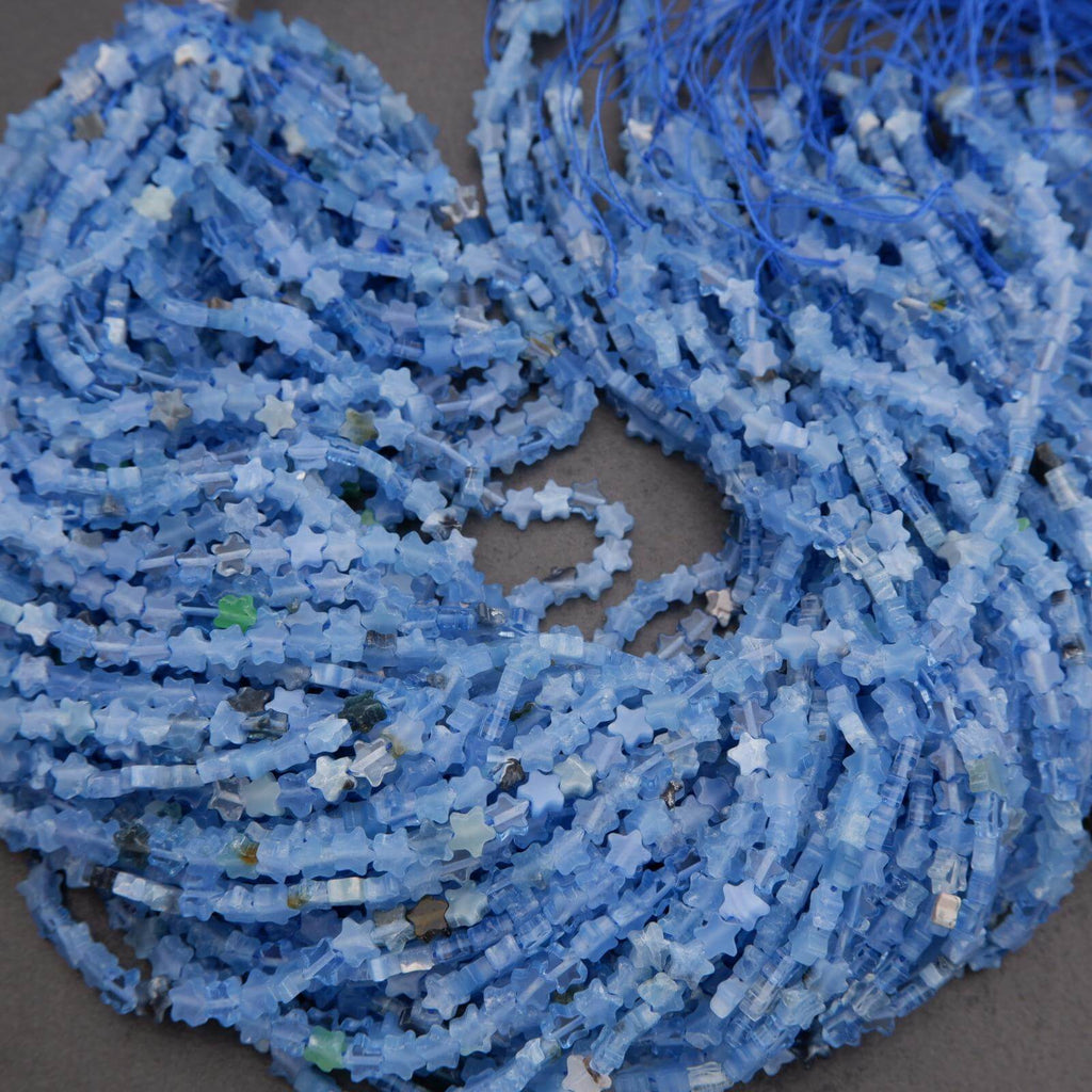 Blue star shape beads.