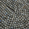 Close-up of gray beads with a blurred background