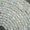 Natural moonstone rondelle gemstone beads on strand