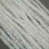 Blue flash moonstone faceted beads close up