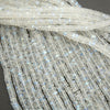 Natural moonstone beads with adularescence
