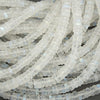 Moonstone faceted rondelle beads with blue flash