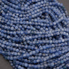 Blue Kyanite faceted cube shape beads.