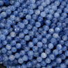 Close-up of blue faceted beads