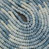 Soft blue and white rondelle beads for necklace designs