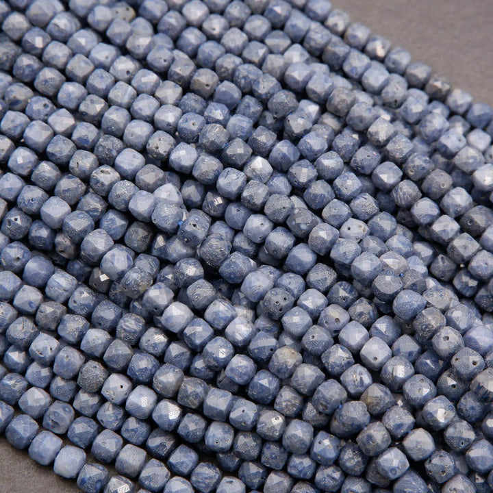 Blue Songe Coral (alt) · Microfaceted · Cube · 4mm, Tejas Beads, Beads