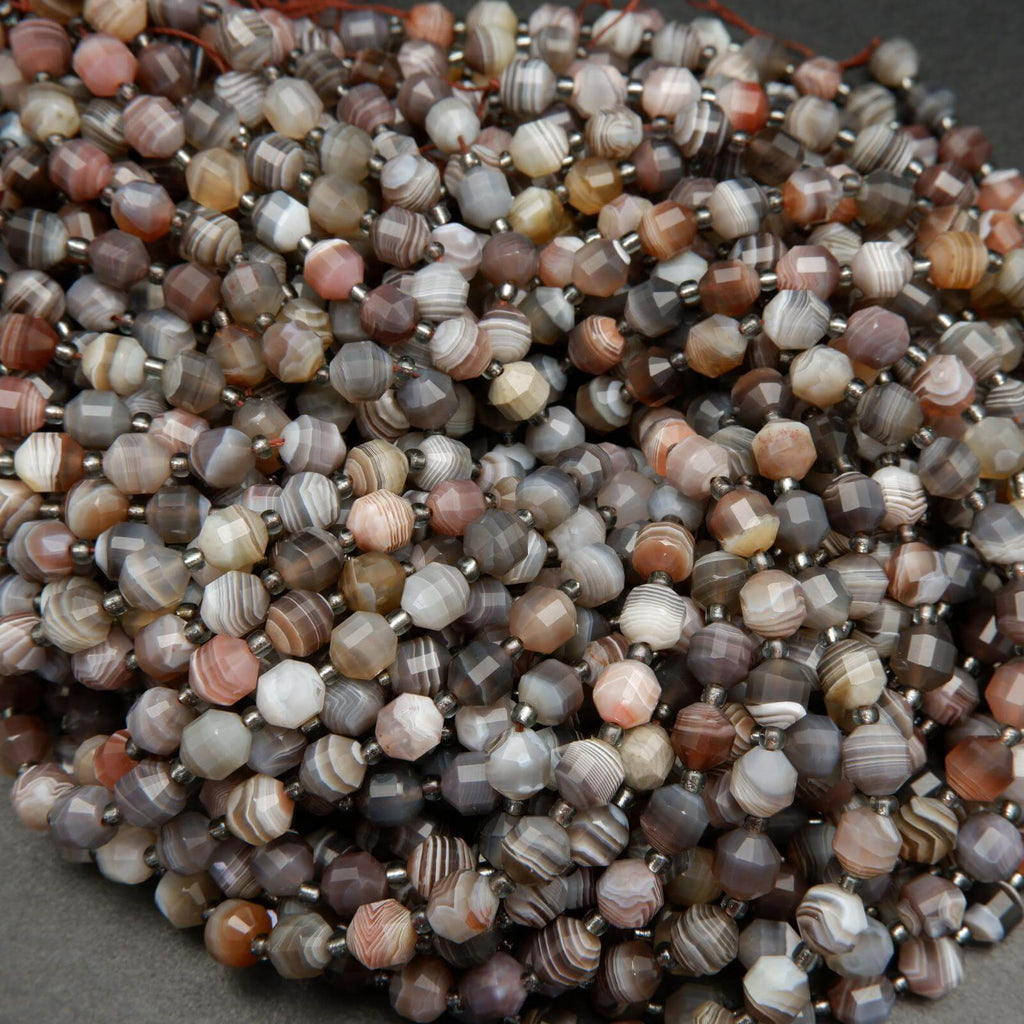 Botswana Agate Prism Beads