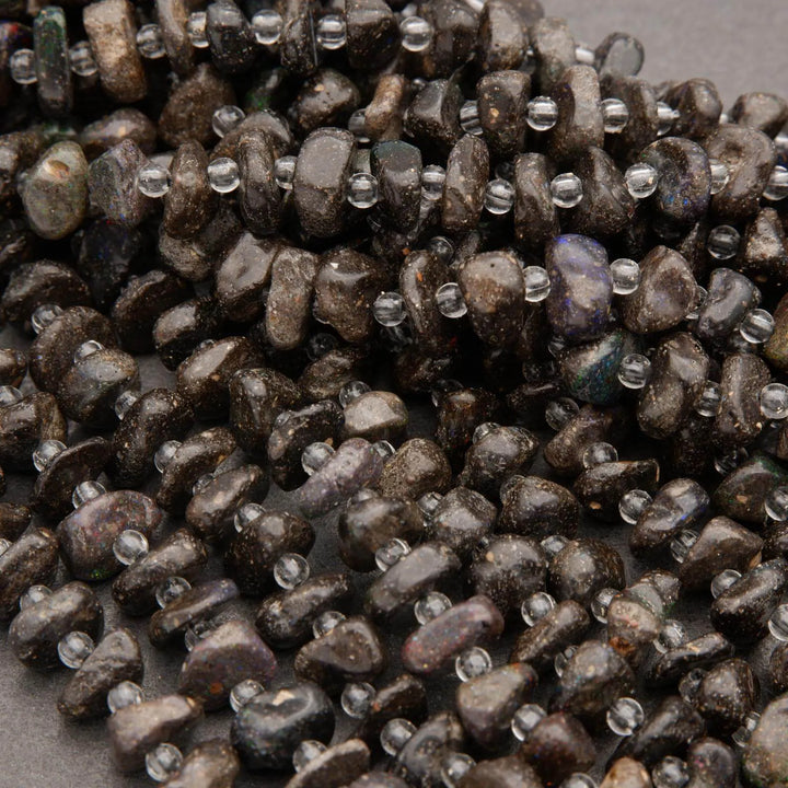 Australian Boulder Opal · Smooth · Freeform Disk · 8mm, Tejas Beads, Beads