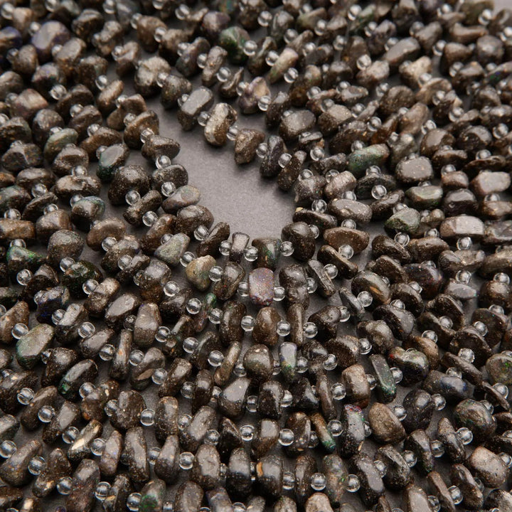 Australian Boulder Opal · Smooth · Freeform Disk · 8mm, Tejas Beads, Beads