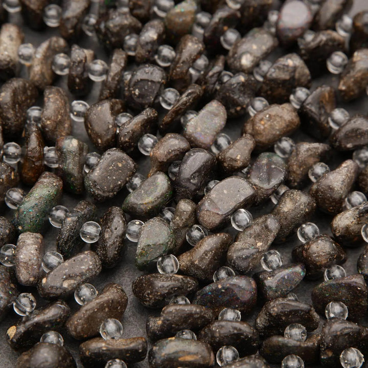 Australian Boulder Opal · Smooth · Freeform Disk · 8mm, Tejas Beads, Beads