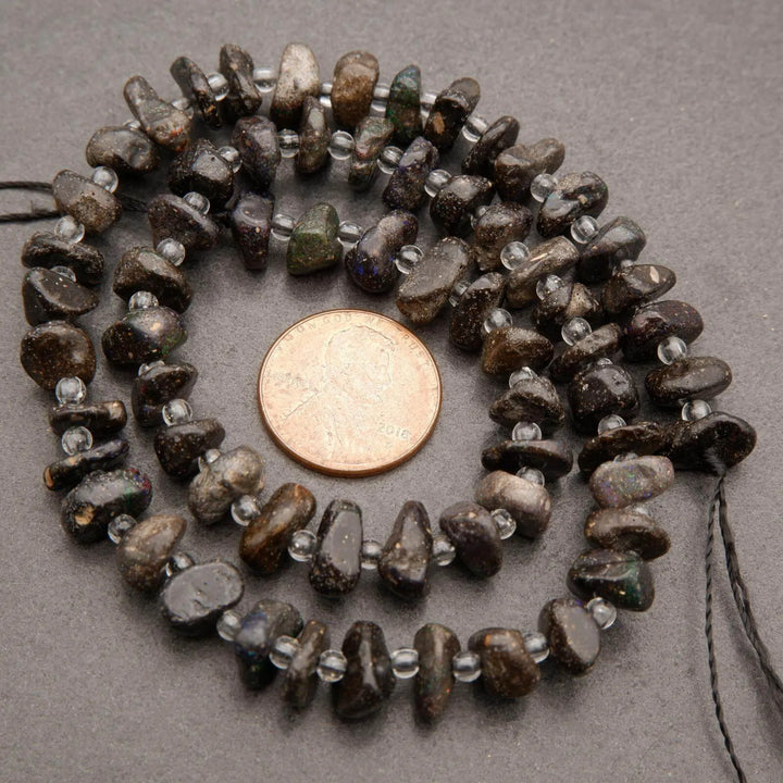 Australian Boulder Opal · Smooth · Freeform Disk · 8mm, Tejas Beads, Beads