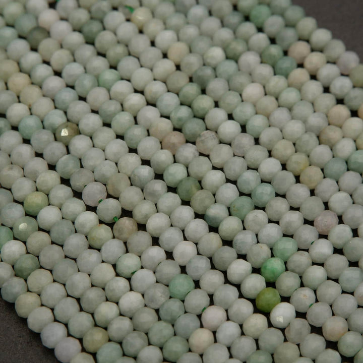 Burmese Jade · Microfaceted · Rondelle · 3.8mm, Tejas Beads, Beads