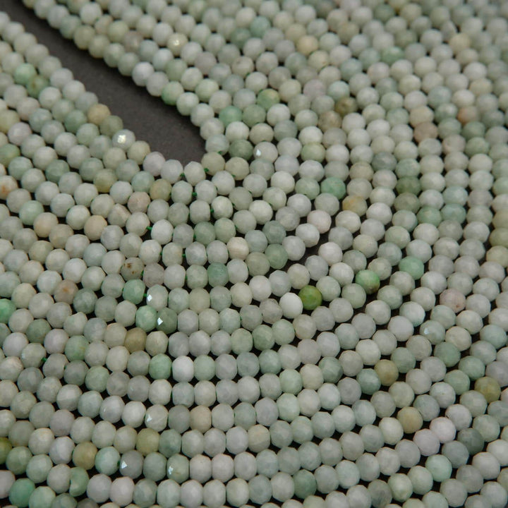 Burmese Jade · Microfaceted · Rondelle · 3.8mm, Tejas Beads, Beads