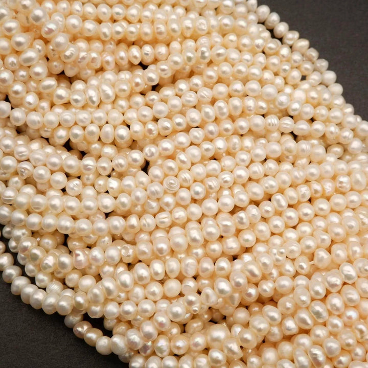 Freshwater Pearl · Potato · White · 4.5mm, Tejas Beads, Beads