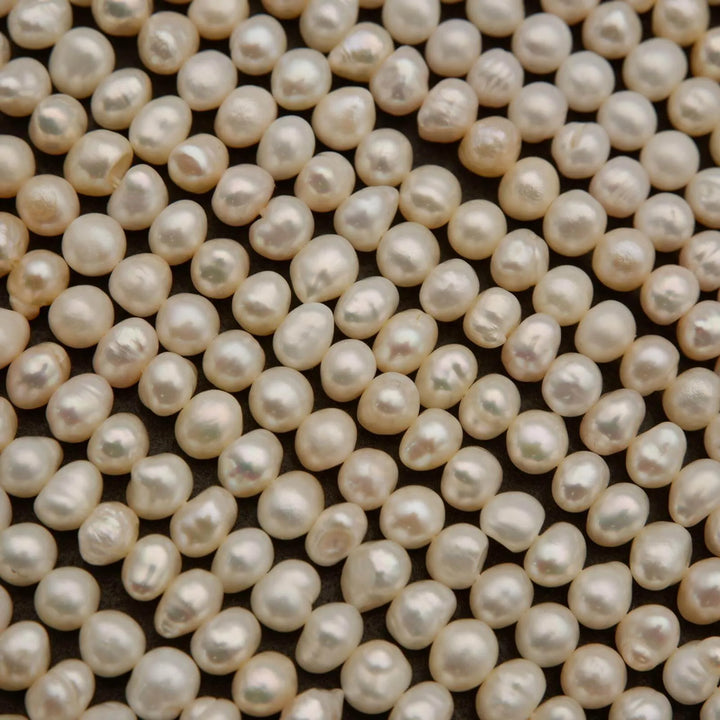Freshwater Pearl · Potato · White · 4.5mm, Tejas Beads, Beads
