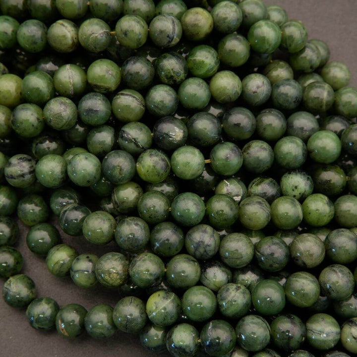 Canadian Green Jade · Smooth · Round · 10mm, Tejas Beads, Beads