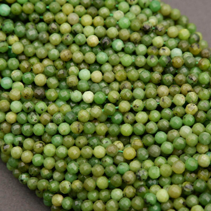 Canadian Jade · Microfaceted · Round · 4mm, Tejas Beads, Beads