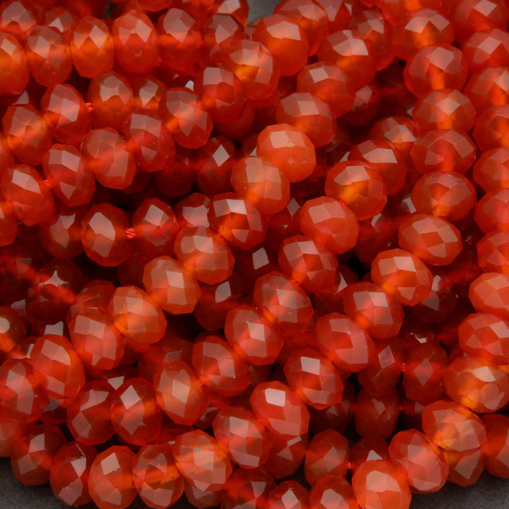 Red Carnelian Agate (alt) · Faceted · Rondelle · 6mm, 8mm, Tejas Beads, Beads
