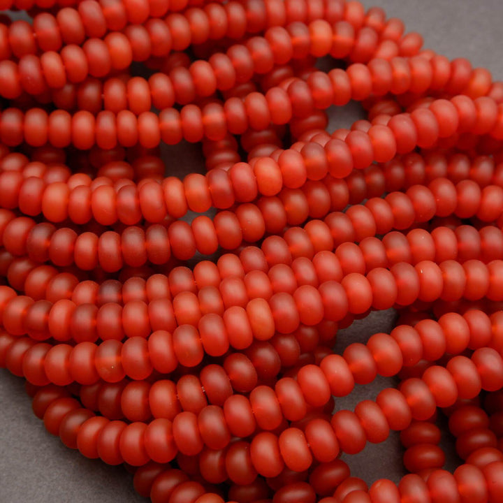 Red carnelian beads.