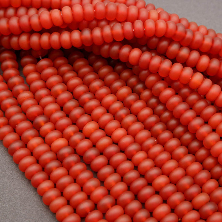 Red carnelian beads.
