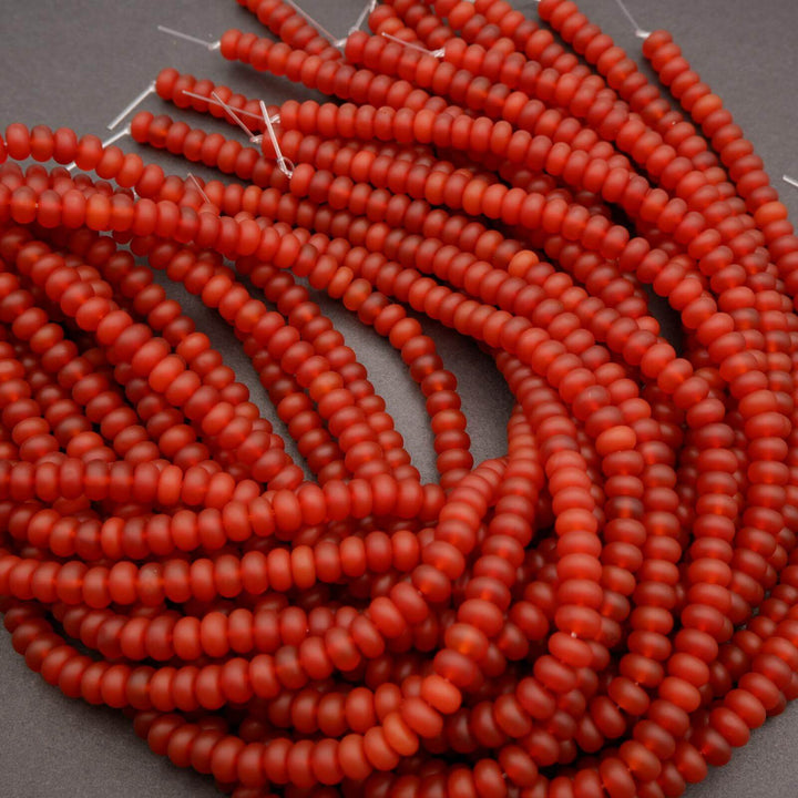 Red carnelian beads.