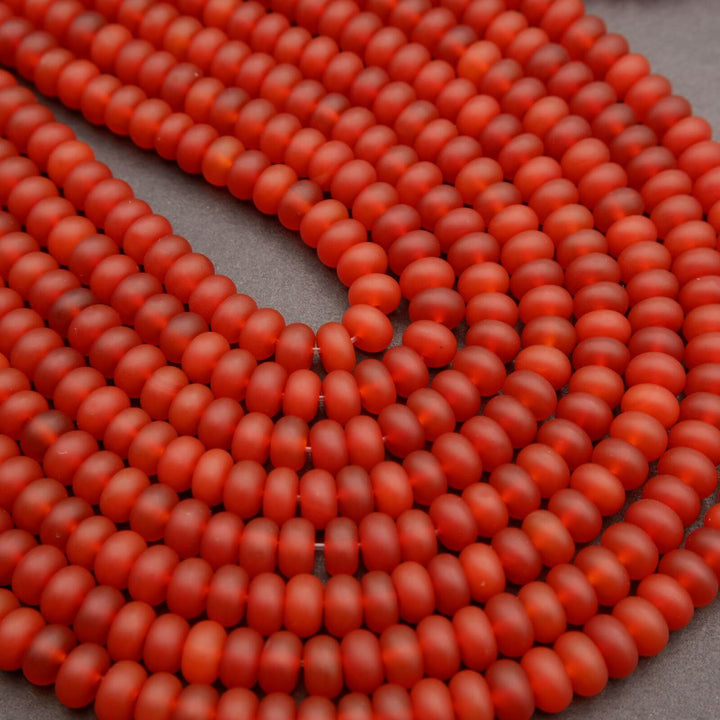 Red carnelian beads.