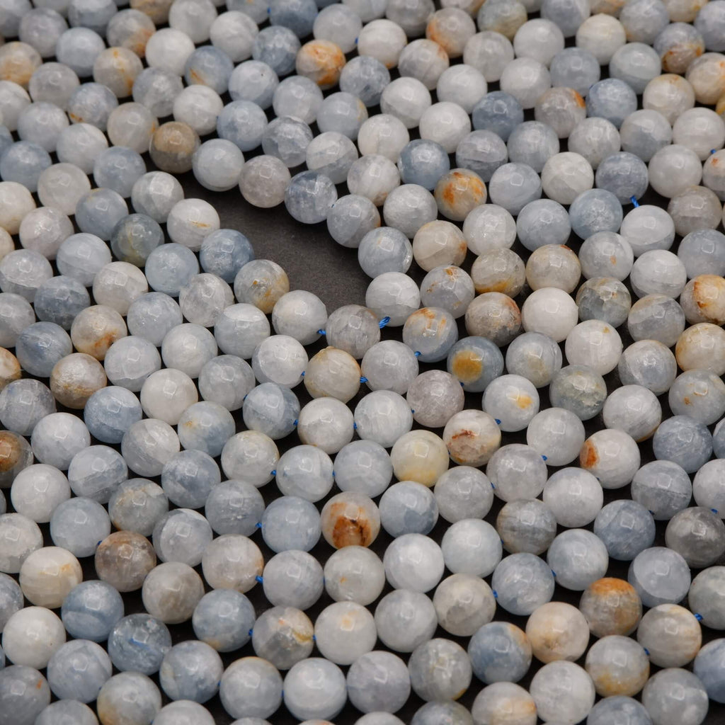 Celestite · Smooth · Round · 6mm, 8mm, 9.5mm, Tejas Beads, Beads