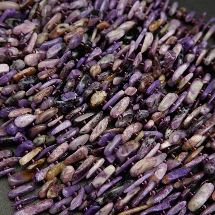 Charoite Stick Shape Beads.
