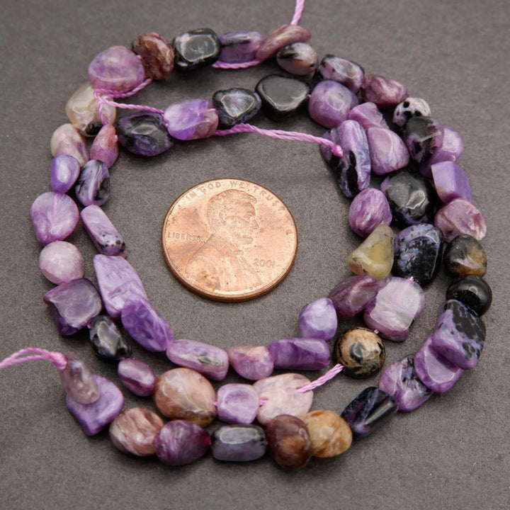 Charoite · Smooth · Pebble Chips · 6mm, Tejas Beads, Beads