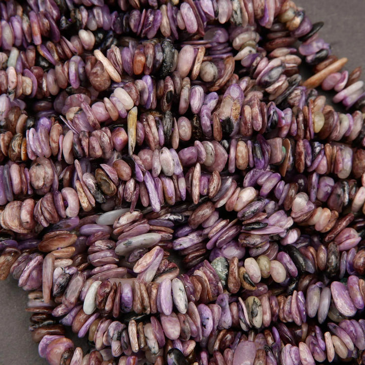 Charoite · Smooth · Chips · 8mm, Tejas Beads, Beads