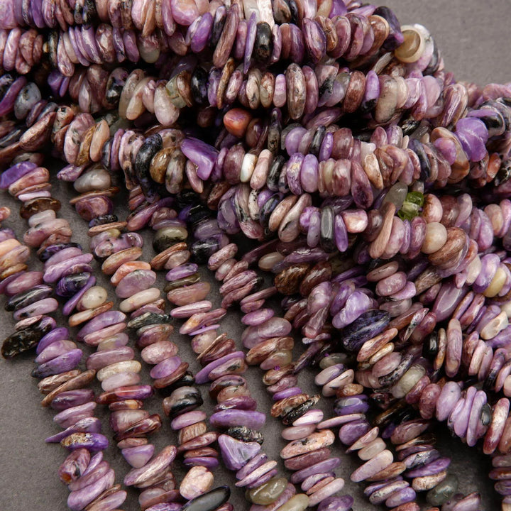 Charoite · Smooth · Chips · 8mm, Tejas Beads, Beads