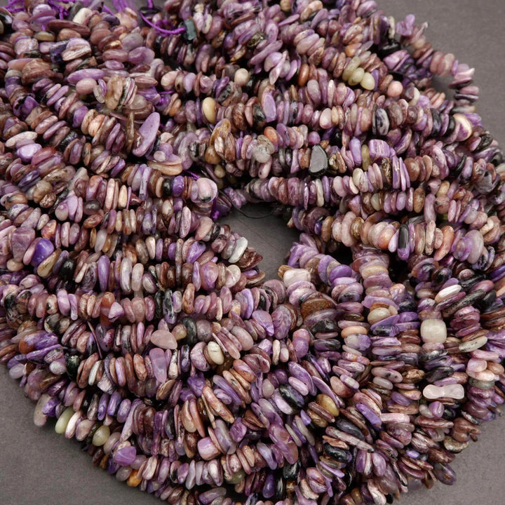 Charoite · Smooth · Chips · 8mm, Tejas Beads, Beads