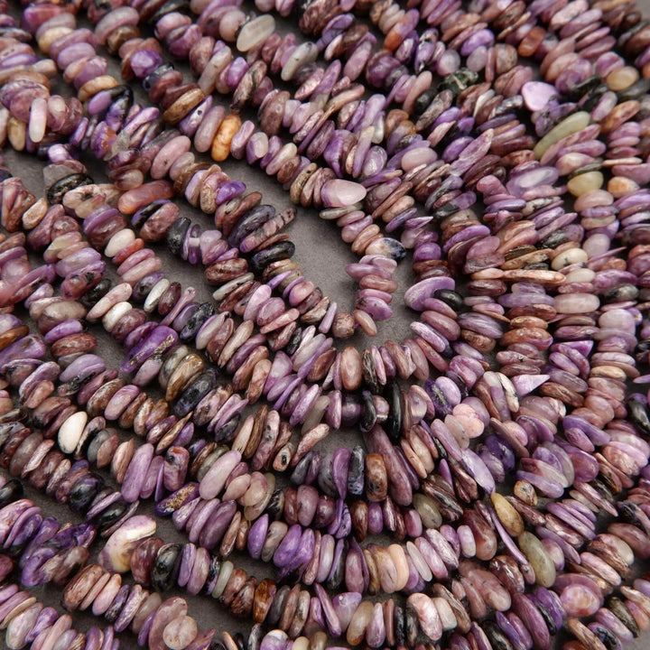 Charoite · Smooth · Chips · 8mm, Tejas Beads, Beads