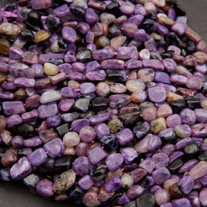 Charoite · Smooth · Pebble Chips · 6mm, Tejas Beads, Beads
