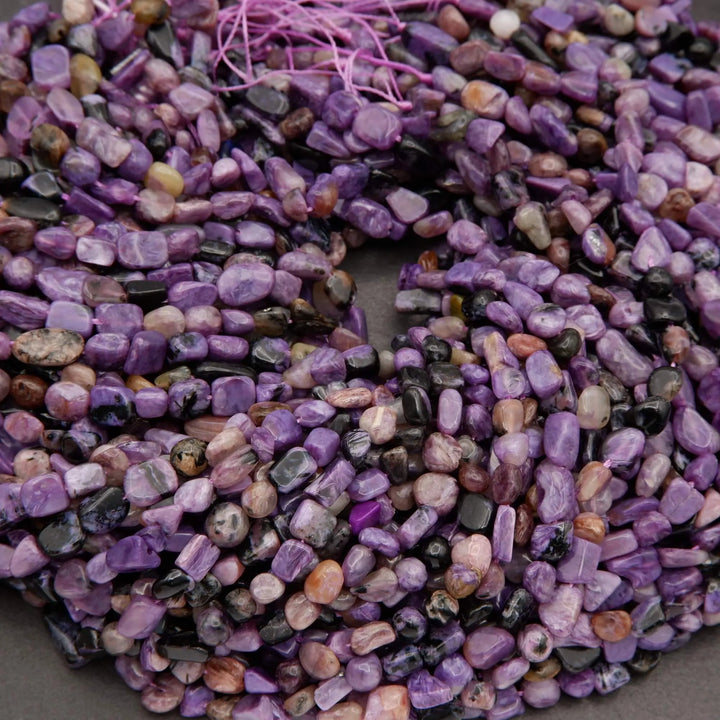 Charoite · Smooth · Pebble Chips · 6mm, Tejas Beads, Beads