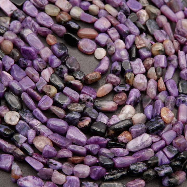 Charoite · Smooth · Pebble Chips · 6mm, Tejas Beads, Beads
