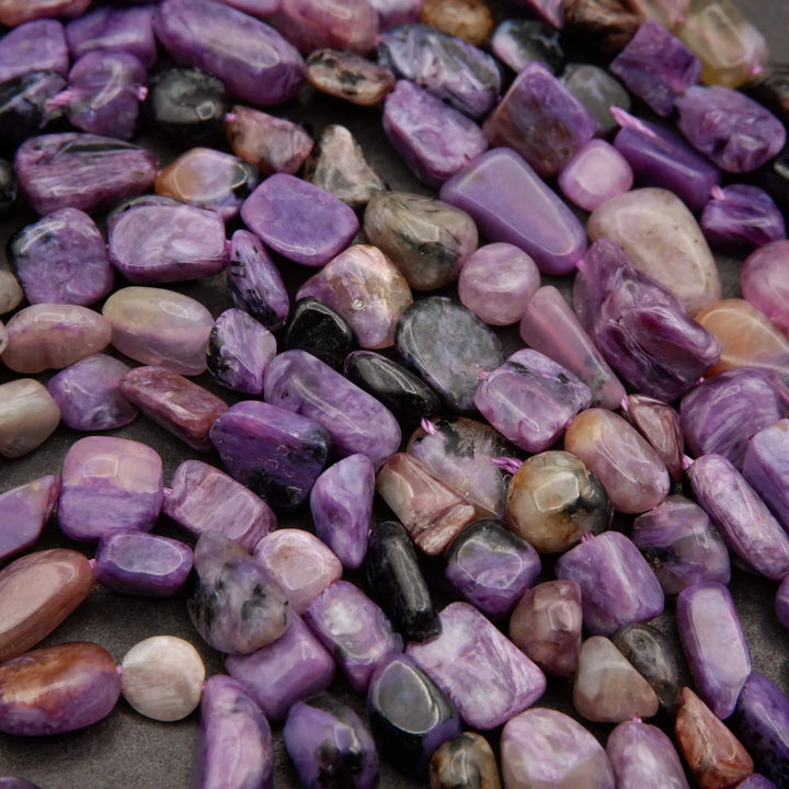Charoite · Smooth · Pebble Chips · 6mm, Tejas Beads, Beads