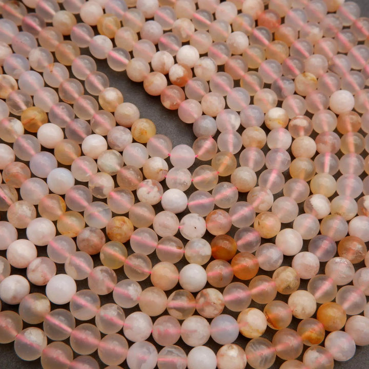 Cherry Blossom Agate · Smooth · Round · 6mm, 8mm, 10mm, Tejas Beads, Beads