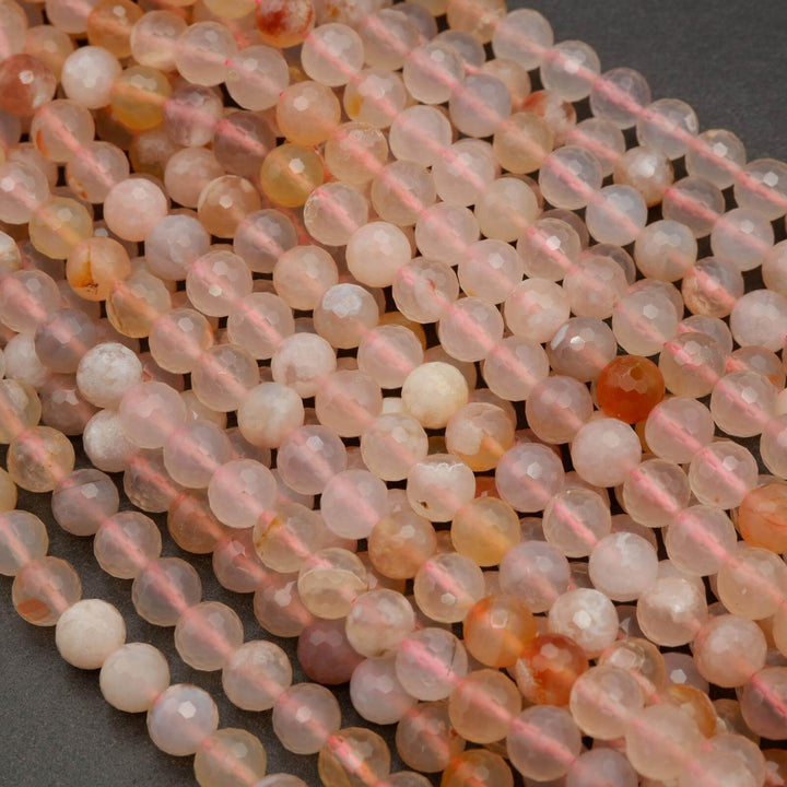 Cherry Blossom Agate · Faceted · Round · 6mm, 8mm, 10mm, Tejas Beads, Beads